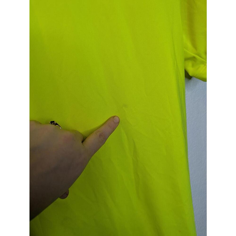 Nike Golf Men's Dri-Fit Blade Collar Polo Shirt Size M Neon Volt Yellow - Picture 3 of 6